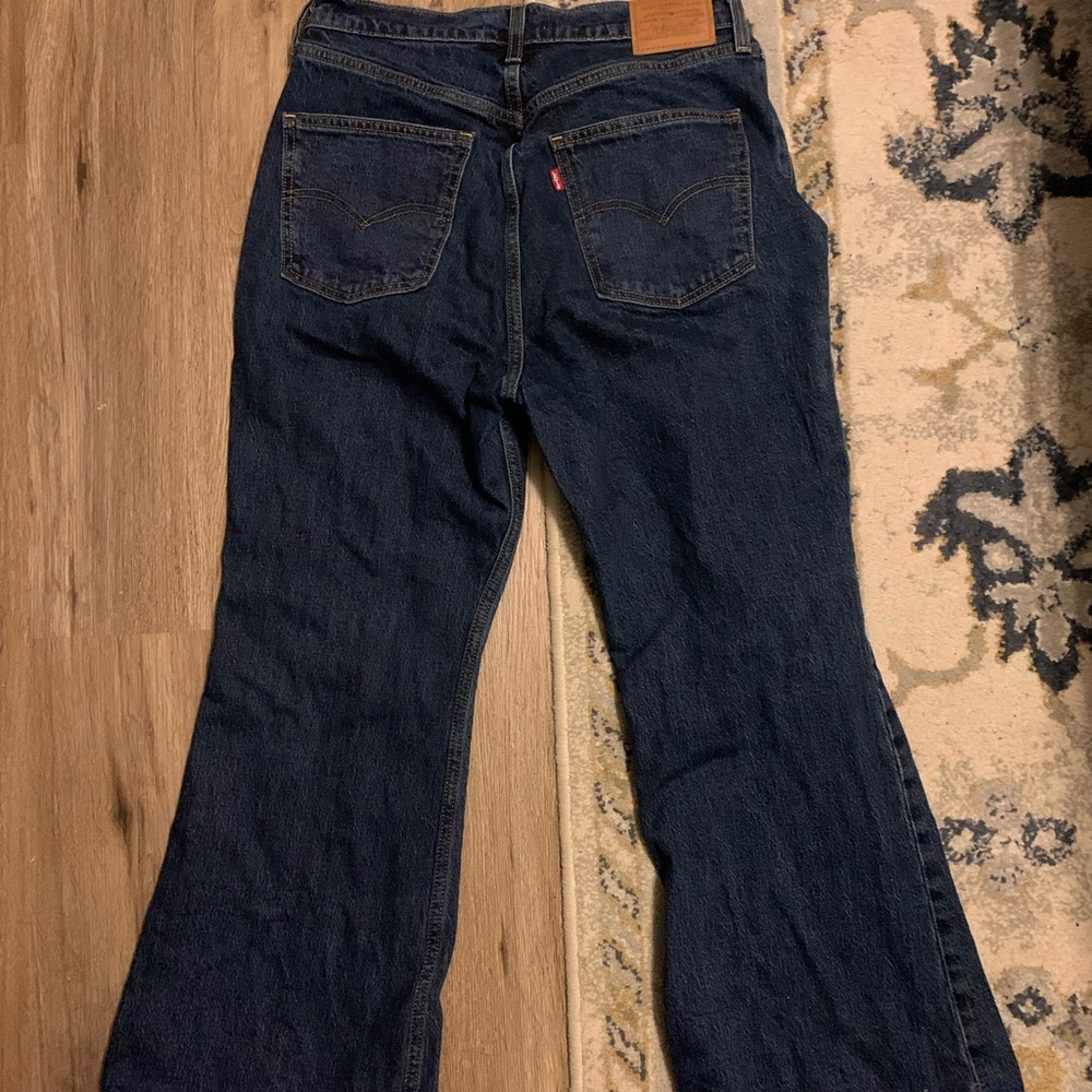 Levi's Dark Blue 70s high waisted Flare Women's Jeans